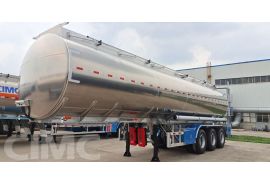Guinea Customer Feedback of 3 Axle 45000Liters Aluminum Fuel Semi Tanker Trailer 