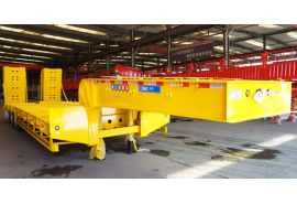 3 Line 6 Axle 100Ton Hydraulic Low Bed Semi Truck Trailer will be shipped to Chile