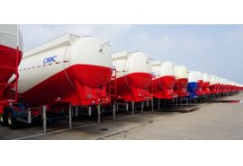 A set of CIMC 3 Axles 28.5 Cbm Cement Bulker Tanker Trailer will be sent to Ghana