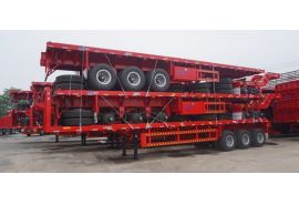A Set of CIMC 3 Axle 40 Ft Flatbed Semi Trailer will shipping to Tanzania