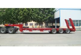 3 Axles 50t Heavy Duty Lowbed Semi Trailer is ready shipping to Madagascar