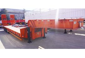 CIMC 4 Axle Low Loader Truck Trailer will export to Madagascar