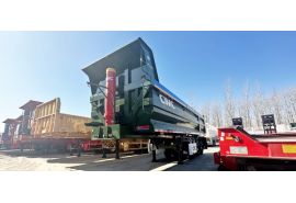 CIMC 3 Axle Hydraulic Semi Tipper Trailer is ready shipping to Kenya