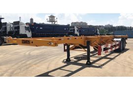 CIMC 2 Axle 40ft Skeleton Container Semi Trailer is ready shipping to Mauritius