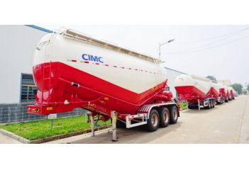 CIMC 3 Axles 35m3 V Shape Bulk Cement Tanker Trailer will be sent to Uruguay