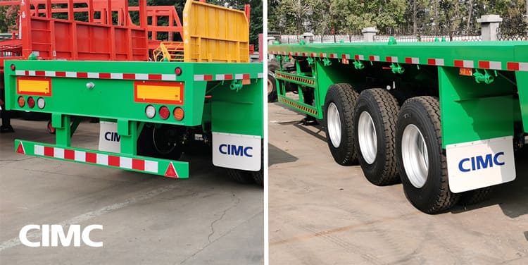 Some details of CIMC 3 Axle Flatbed Tractor Trailer