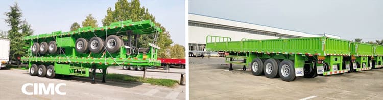 Packaging of CIMC Tri Axle Drop Side Trailer