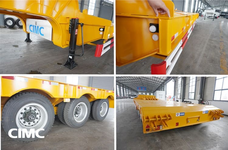 Some Details of CIMC Tri Axle 60 Ton Low Bed Trailer 