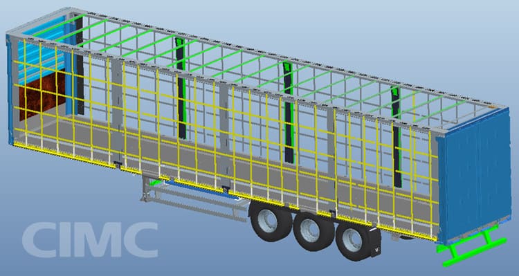CIMC Side Curtain Trailer for Sale in Djibouti 