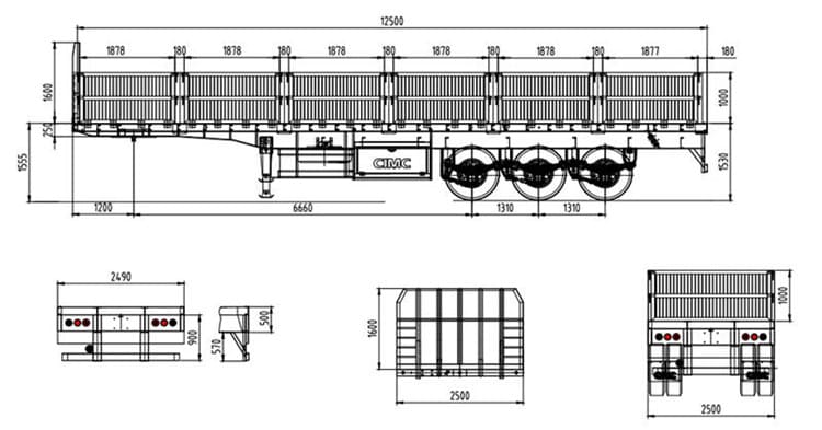 CIMC 3 Axle 40 Ton Side Wall Trailer will be sent to Algeria