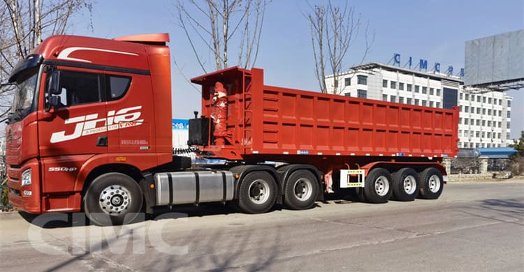 CIMC 3 Axle 35CBM Tractor Tipper Semi Trailer will be Shipped to Malawi
