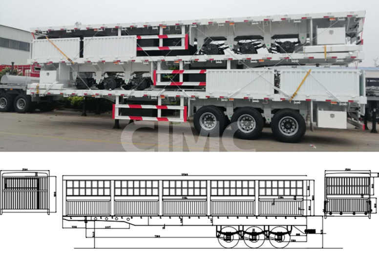 3 Axle Fence Semi Trailer for Sale in Cameroon