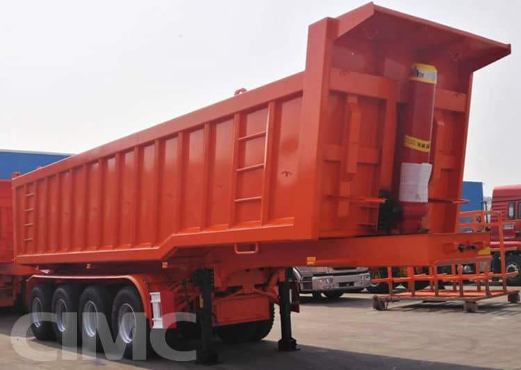4 Axle 50Ton Rock End Dump Semi Trailer for Sale in Ghana Tema