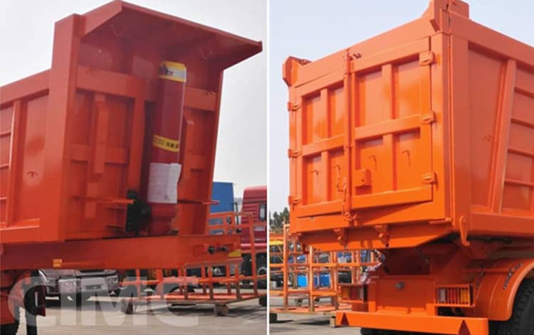 4 Axle 50Ton Rock End Dump Semi Trailer for Sale in Ghana Tema