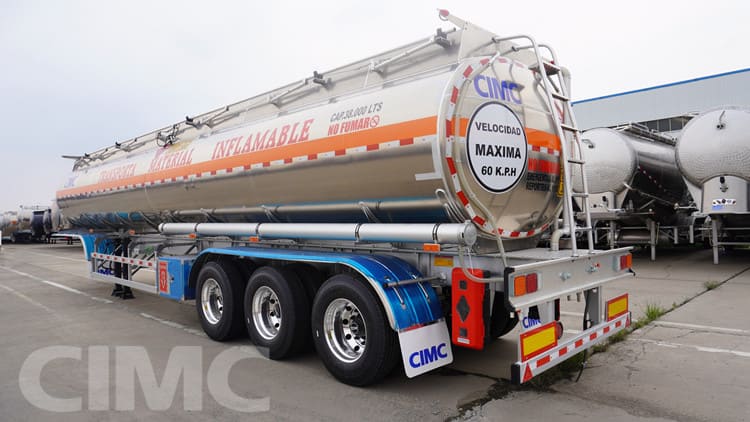 Tri Axle 45000Liters Aluminum Fuel Semi Tanker Trailer for Sale in Papua New Guinea