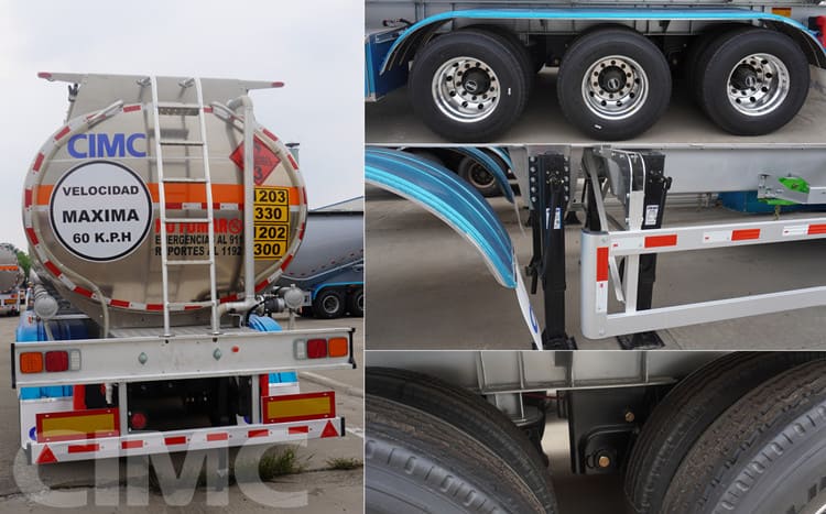 Tri Axle 45000Liters Aluminum Fuel Semi Tanker Trailer for Sale in Papua New Guinea
