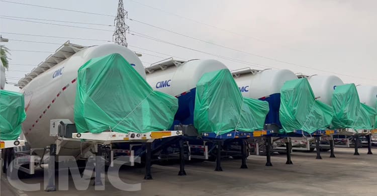 3 Axle 45CBM Dry Bulk Cement Tanker Trailer for Sale in Senegal