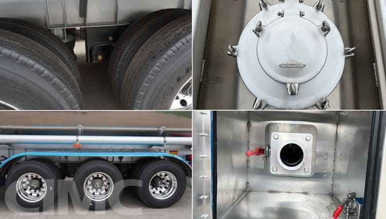 3 Axle 45000Liters Aluminum Fuel Semi Tanker Trailer for Sale in Guinea