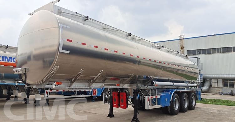 3 Axle 45000Liters Aluminum Fuel Semi Tanker Trailer for Sale in Guinea