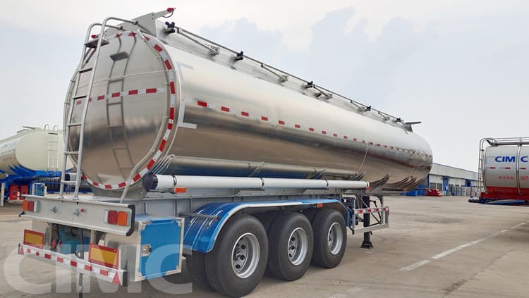 3 Axle 45000Liters Aluminum Fuel Semi Tanker Trailer for Sale in Guinea