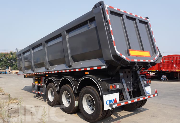 3 Axle Hydraulic Tractor Semi Tipper Trailer for Sale in Burkina Faso
