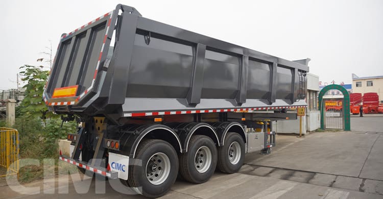 3 Axle Hydraulic Tractor Semi Tipper Trailer for Sale in Burkina Faso