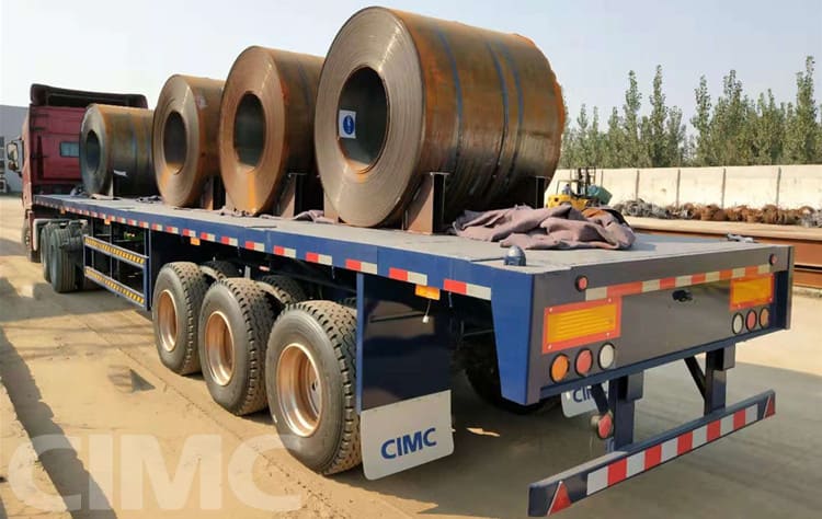 Tri Axle 40Ft Flatbed Semi Trailer for Sale in Cayman Islands