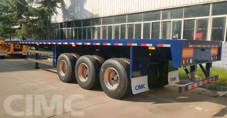 Tri Axle 40Ft Flatbed Semi Trailer for Sale in Cayman Islands
