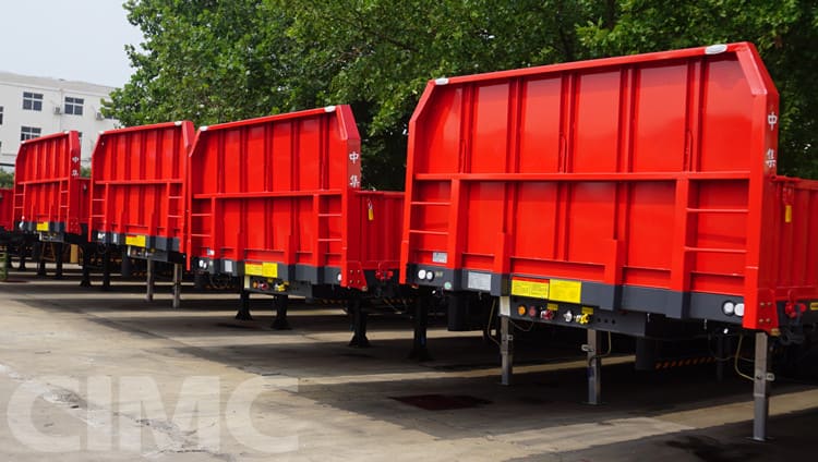 CIMC 3 Axle 34 Ton Dropside Side Tipper Trailer for Sale in Sudan