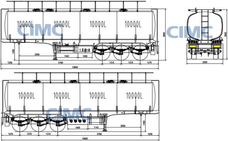3 Axle 40000Liters Petrol Tanker Trailer for Sale in Cameroon