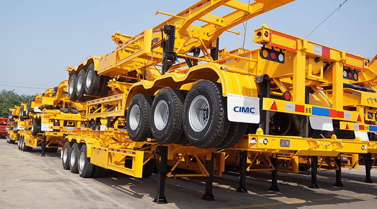 3 axle skeleton trailer