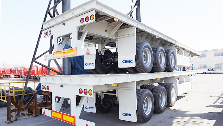 3 axle flatbed truck trailer