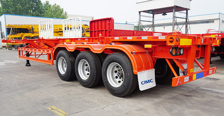 3 axles skeletal trailer