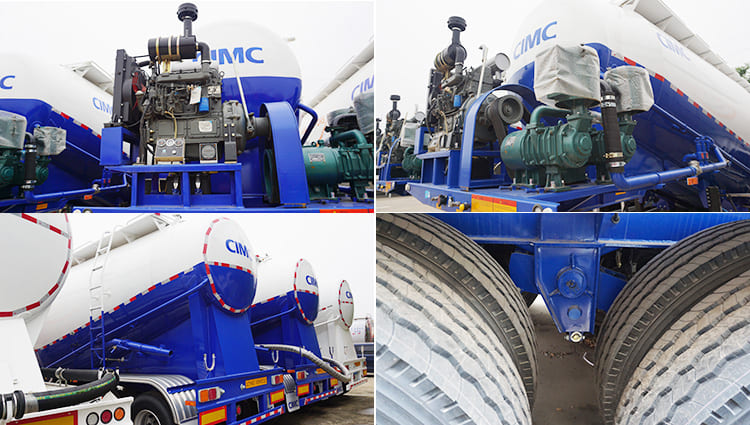 CIMC 30CBM Tri Axle Silo Transport Trailer for Sale in Philippines
