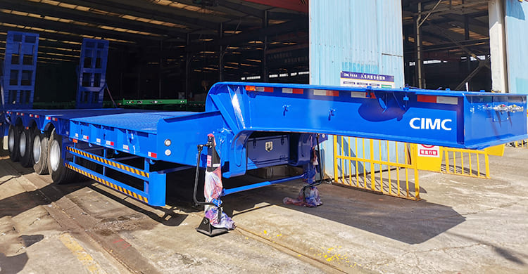 CIMC 4 Axle Tractor Low Loader Trailer for Sale in Zambia 