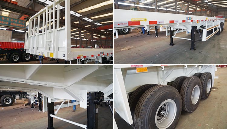 CIMC 40Ft Flatbed Semi Trailer with Front Board Price for Sale in Mauritius