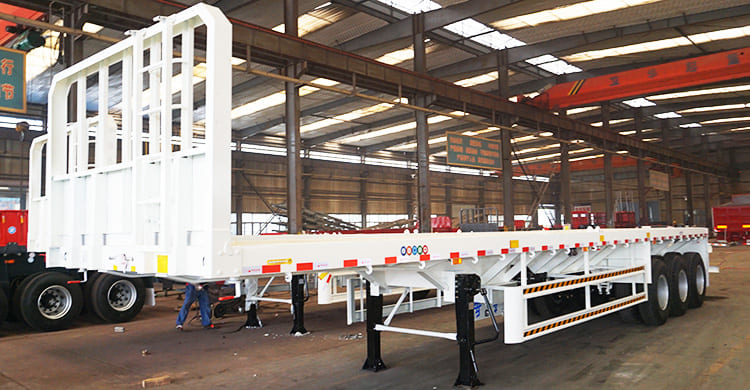 CIMC 40Ft Flatbed Semi Trailer with Front Board Price for Sale in Mauritius