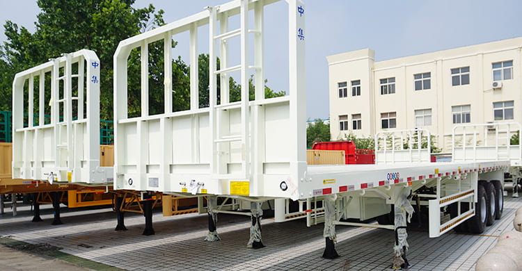 CIMC 40Ft Flatbed Semi Trailer with Front Board Price for Sale in Mauritius