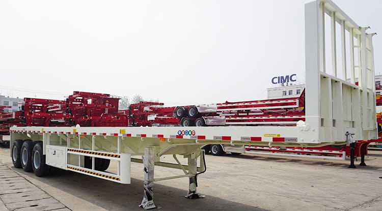 CIMC 40Ft Flatbed Semi Trailer with Front Board Price for Sale in Mauritius