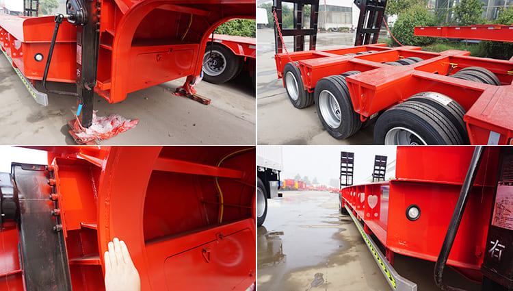 CIMC 4 Line 8 Axle Low Bed Truck Trailer Price for Sale in Congo 