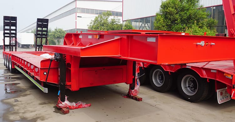 CIMC 4 Line 8 Axle Low Bed Truck Trailer Price for Sale in Congo 