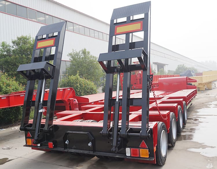 CIMC 4 Line 8 Axle Low Bed Truck Trailer Price for Sale in Congo 