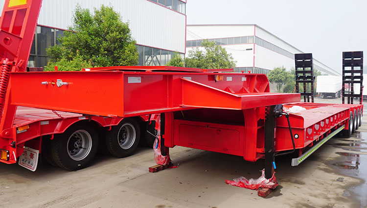 CIMC 4 Line 8 Axle Low Bed Truck Trailer Price for Sale in Congo 