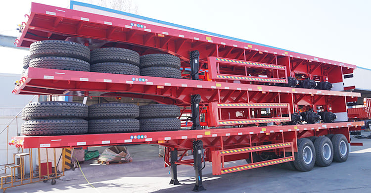 3 Units Tri Axle 40Ft Flat Deck Semi Trailer for Sale in Zimbabwe