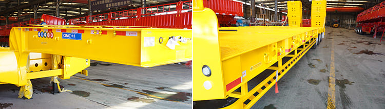 CIMC 60T Tri Axle Lowbed Truck Trailer with Folding Ladders will be shipped to Malawi