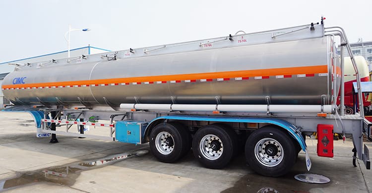 CIMC 3 Axle 50000L Aluminum Tanker Trailer for Sale in Costa Rica