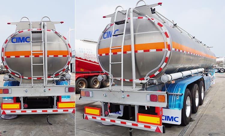 CIMC 3 Axle 50000L Aluminum Tanker Trailer for Sale in Costa Rica