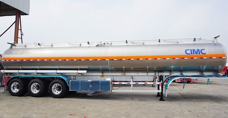 CIMC 3 Axle 50000L Aluminum Tanker Trailer for Sale in Costa Rica