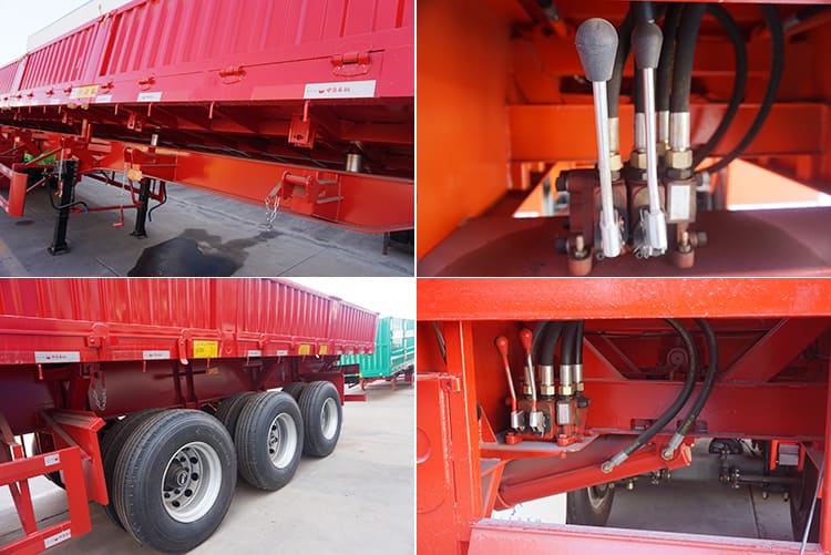 CIMC Tri Axle 34 Ton Side Tipper Trailer for Sale in Ghana