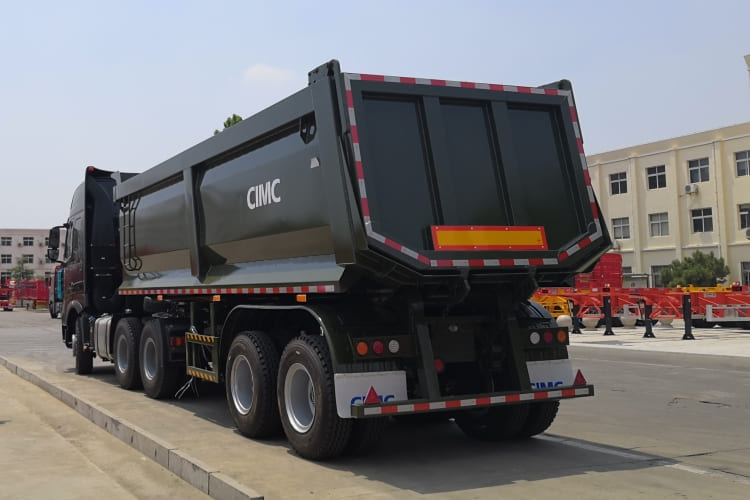 2 Axle 35 Cubic Meters End Dump Trailer for Sale in Mozambique